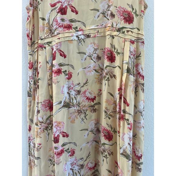 VTG April Cornnell Floral Sleveless Midi Dress Large Fairy Boho Cottage Granny - Picture 12 of 15